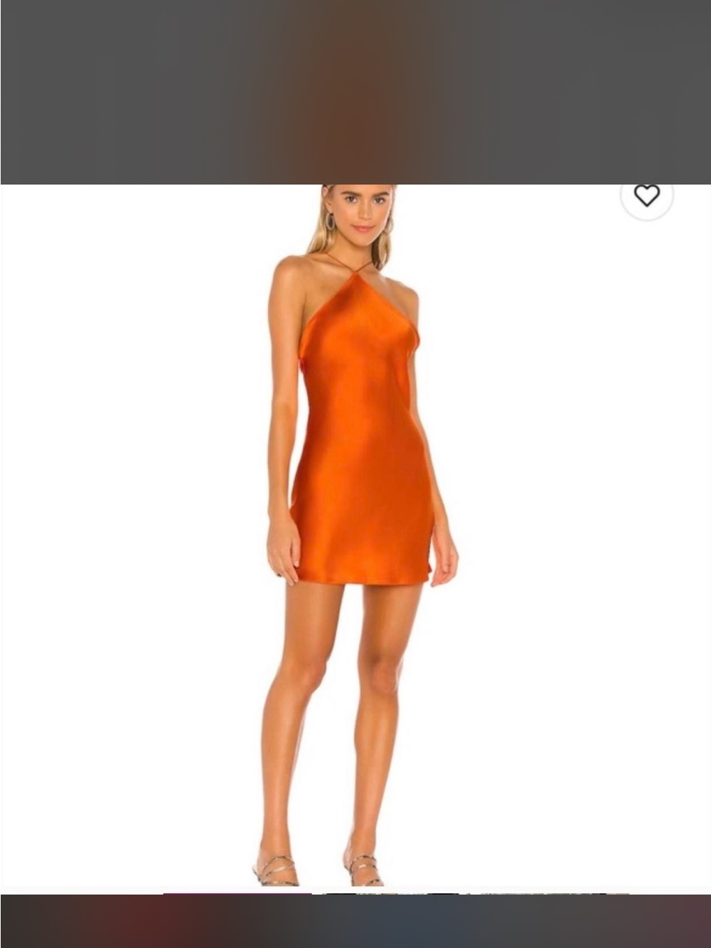 Amanda Uprichard Orange Satin Mini Dress
